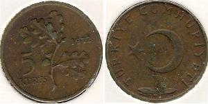 5 Kurush Turquie (1923 - ) Bronze 