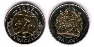 5 Kwacha 马拉维 (1964 - ) Bimetal 