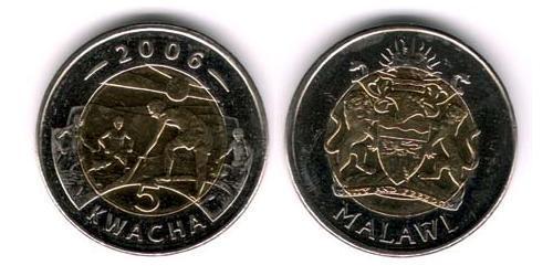 5 Kwacha 马拉维 (1964 - ) Bimetal 