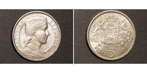 5 Lats Lettonia (1991 - ) Argento 