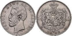 5 Leu Reino de Rumanía (1881-1947) Plata Carlos I de Rumania (1839 - 1914)