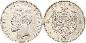 5 Leu Königreich Rumänien (1881-1947) Silber Karl I. (Rumänien) (1839 - 1914)