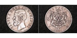 5 Leu Rumänien Silber Karl I. (Rumänien) (1839 - 1914)