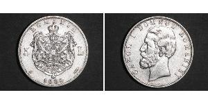 5 Leu Kingdom of Romania (1881-1947) Silver Carol I of Romania (1839 - 1914)