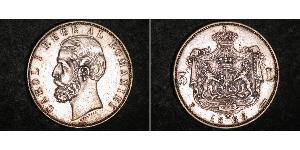 5 Leu Kingdom of Romania (1881-1947) Silver Carol I of Romania (1839 - 1914)