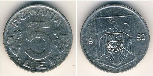 5 Lev Rumania Níquel/Acero 