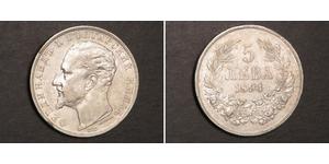 5 Lev Bulgarien Silber 