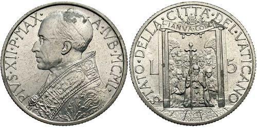 5 Lira Vaticano (1926-) Alluminio Papa Pio XII (1876 - 1958)