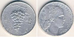 5 Lira Italie Aluminium 