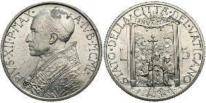 5 Lira Vatican (1926-) Aluminium Pie XII (1876 - 1958)