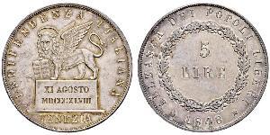 5 Lira Italian city-states Argent 