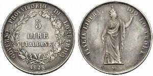 5 Lira Italian city-states Argent 