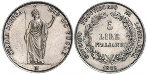 5 Lira Italian city-states Argent 