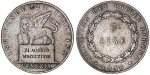 5 Lira Italian city-states Argent 