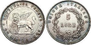 5 Lira Italian city-states Argent 