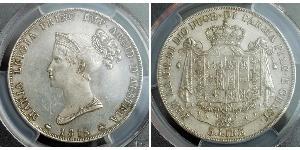 5 Lira Italie / Duché de Parme et de Plaisance (1545 - 1859) Argent Marie-Louise d