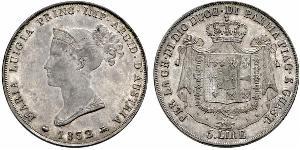 5 Lira Italie / Duché de Parme et de Plaisance (1545 - 1859) Argent Marie-Louise d