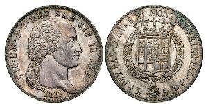 5 Lira Royaume de Sardaigne (1324 - 1861) Argent Victor-Emmanuel Ier de Sardaigne
