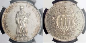 5 Lira Saint-Marin (301 - ) Argent 