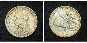 5 Lira Vatican (1926-) Argent Pie XII (1876 - 1958)