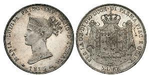 5 Lira Italia / Ducato di Parma e Piacenza (1545 - 1859) Argento Maria Luisa d