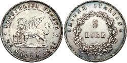 5 Lira Italian city-states Argento 