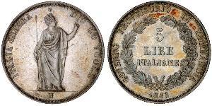 5 Lira Italian city-states Argento 