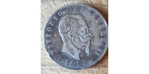 5 Lira Kingdom of Italy (1861-1946) Argento Victor Emmanuel II of Italy (1820 - 1878)
