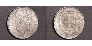 5 Lira Kingdom of Italy (1861-1946) Argento Victor Emmanuel II of Italy (1820 - 1878)