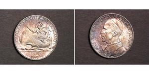 5 Lira Vaticano (1926-) Argento Papa Pio XII (1876 - 1958)