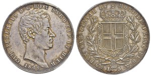 5 Lira Italia Plata 