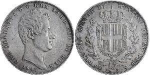 5 Lira Italia Plata 
