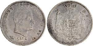 5 Lira Italia Plata Napoleón Bonaparte(1769 - 1821)