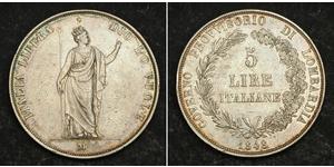5 Lira Italian city-states Plata 