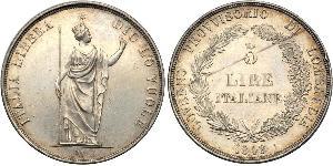 5 Lira Italian city-states Plata 