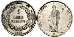 5 Lira Italian city-states Plata 