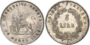 5 Lira Italian city-states Plata 