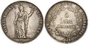 5 Lira Italian city-states Plata 
