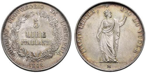 5 Lira Italian city-states Plata 