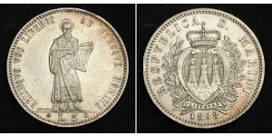 5 Lira San Marino (301 - ) Plata 