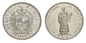 5 Lira San Marino (301 - ) Plata 