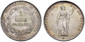 5 Lira Italian city-states Silber 