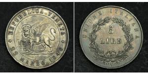5 Lira Italian city-states Silber 