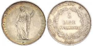 5 Lira Italian city-states Silber 