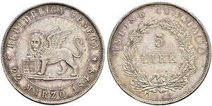 5 Lira Italian city-states Silber 