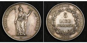 5 Lira Italian city-states Silber 