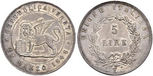 5 Lira Italian city-states Silber 
