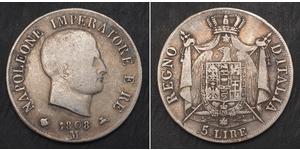 5 Lira Italien Silber Napoleon Bonaparte(1769 - 1821)