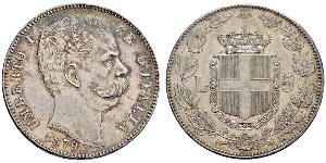 5 Lira Kingdom of Italy (1861-1946) Silber Umberto I (1844-1900)