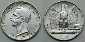5 Lira Kingdom of Italy (1861-1946) Silber Viktor Emanuel III. (Italien) (1869 - 1947)